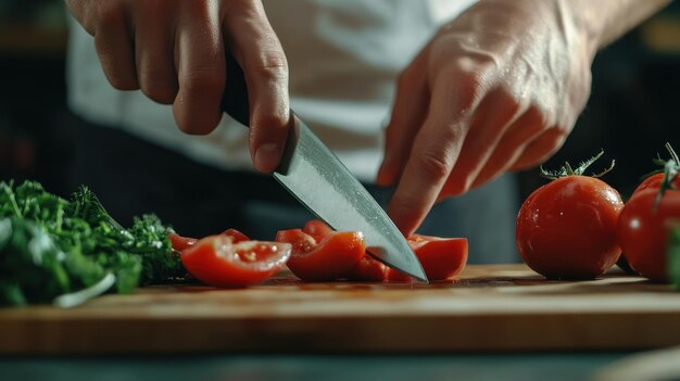 Ближайший план рук шефа